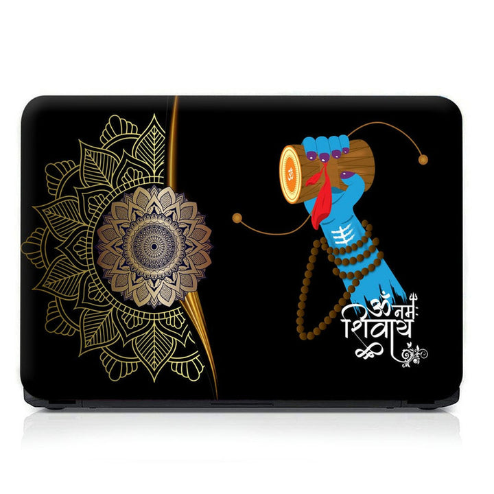 Laptop Skin - Om Namah Shivay Blue Hand