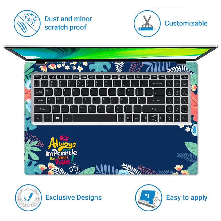 Laptop Skin - Always Impossible Floral