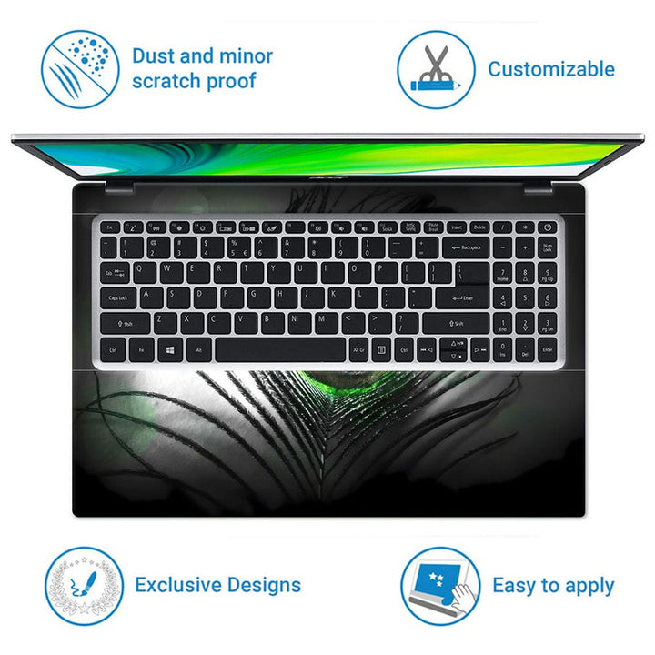 Laptop Skin - Black Feather