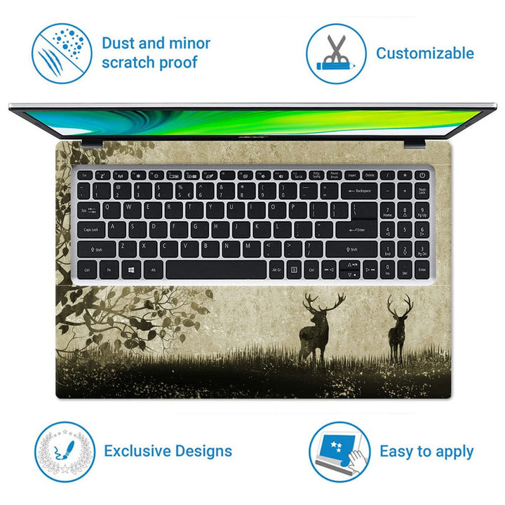 Laptop Skin - Deer Brownish Art