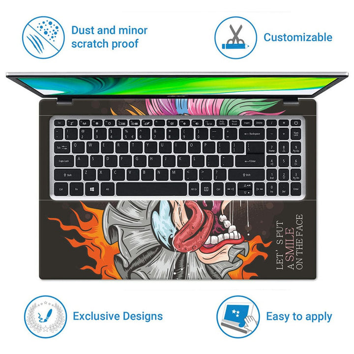 Laptop Skin - Lets Put Smile Joker