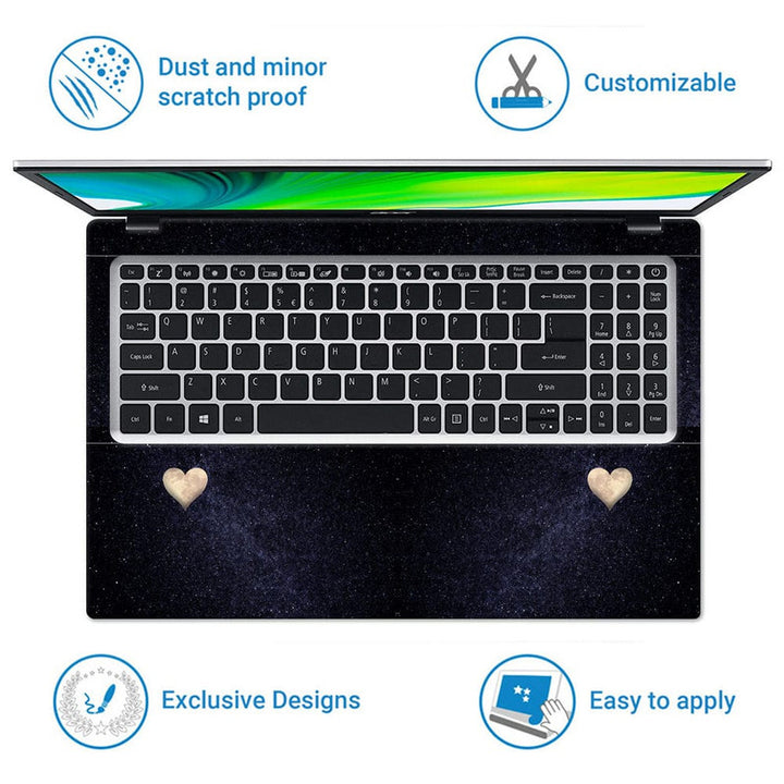 Laptop Skin - Love Symbol In Space