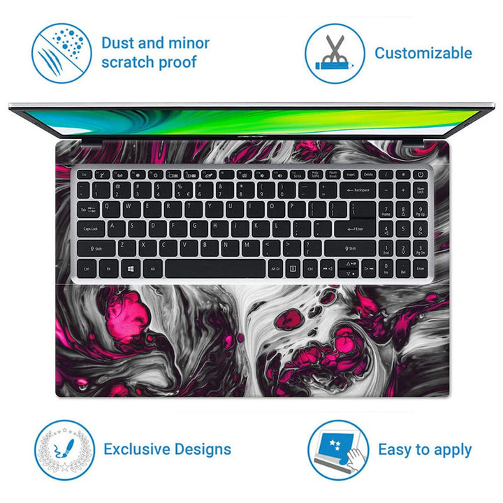 Laptop Skin - Pink White Lava Design