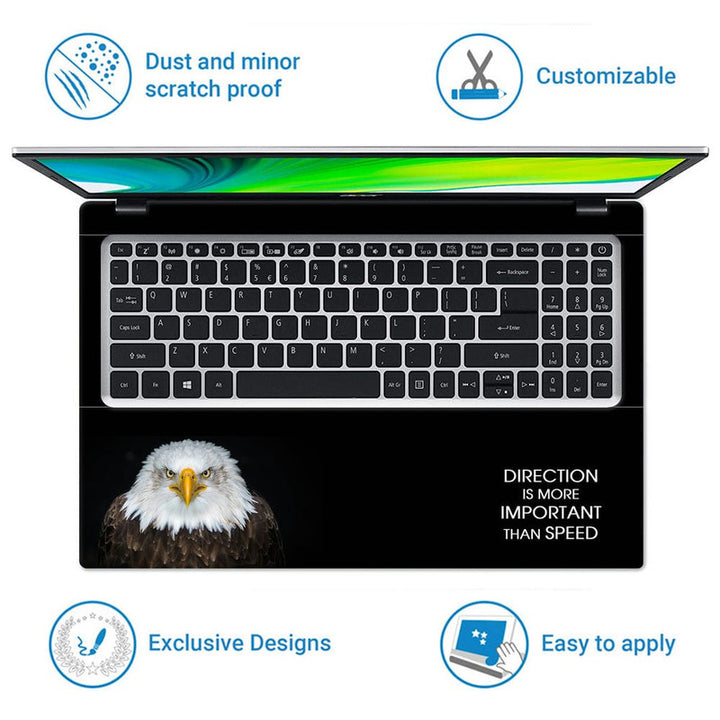 Laptop Skin - Yellow Eagle Nose Quotes