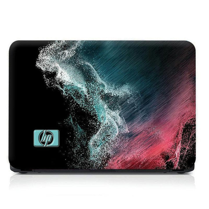 Laptop Skin - Pink Blue Particles HP Logo