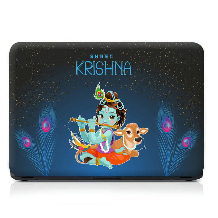 Laptop Skin - Shree Krishna Cow Night Stars