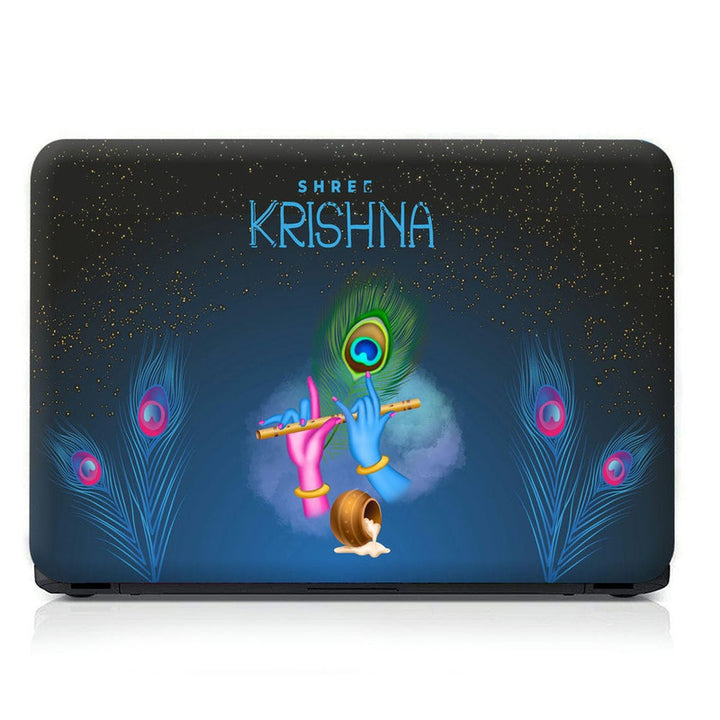 Laptop Skin - Shree Krishna Radha Hands Night Stars