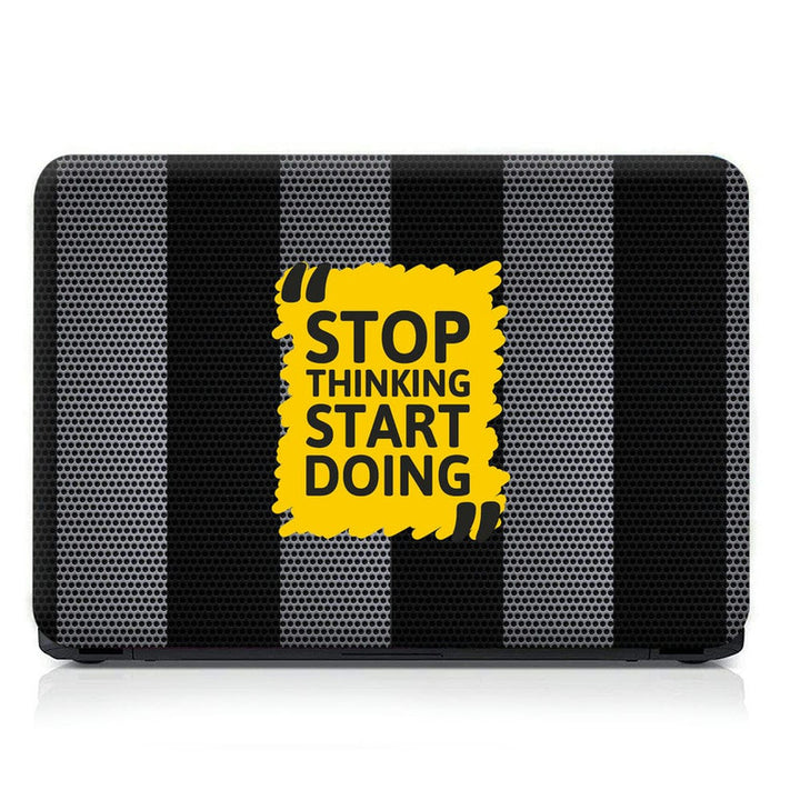 Laptop Skin - Stop Thinking Black Grey Net