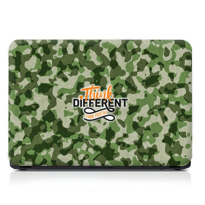 Laptop Skin - Think Different Green Camouflage