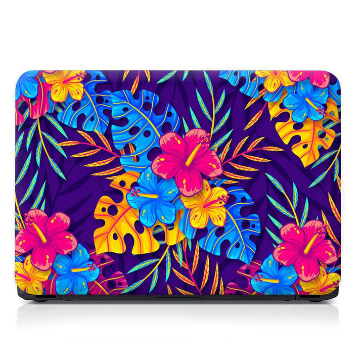 Laptop Skin - Yellow Red Purple Floral