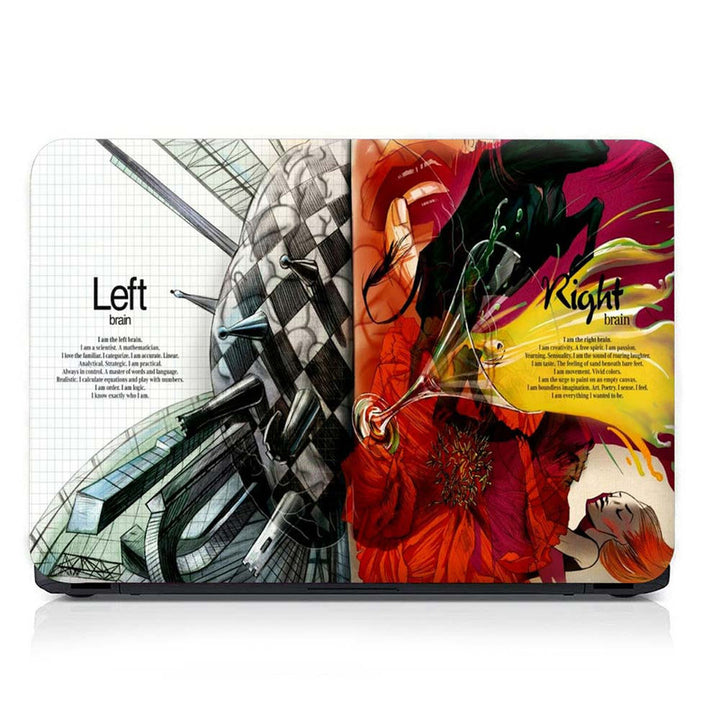 Full Panel Laptop Skin - Left Right Brain Illustration