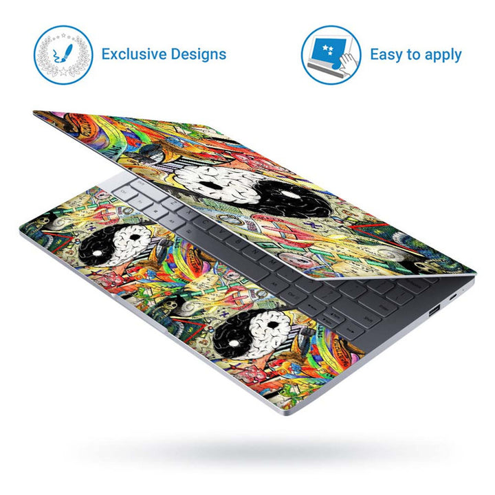 Full Panel Laptop Skin - Left Right Mind Art