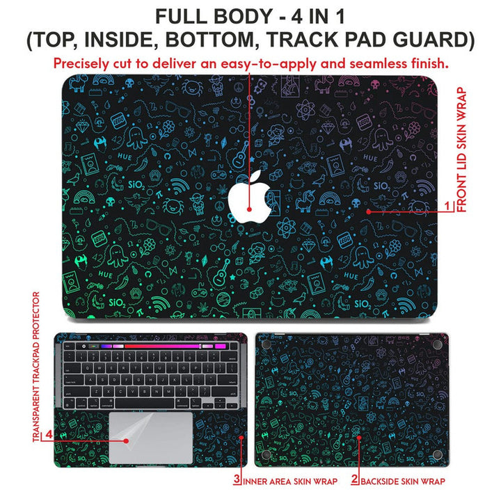 Laptop Skin for Apple MacBook - Lego Hue Sticker Bomb - SkinsLegend