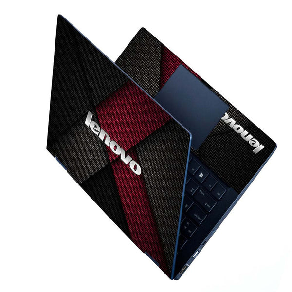 Full Panel Laptop Skin - Lenovo Red Black Abstract