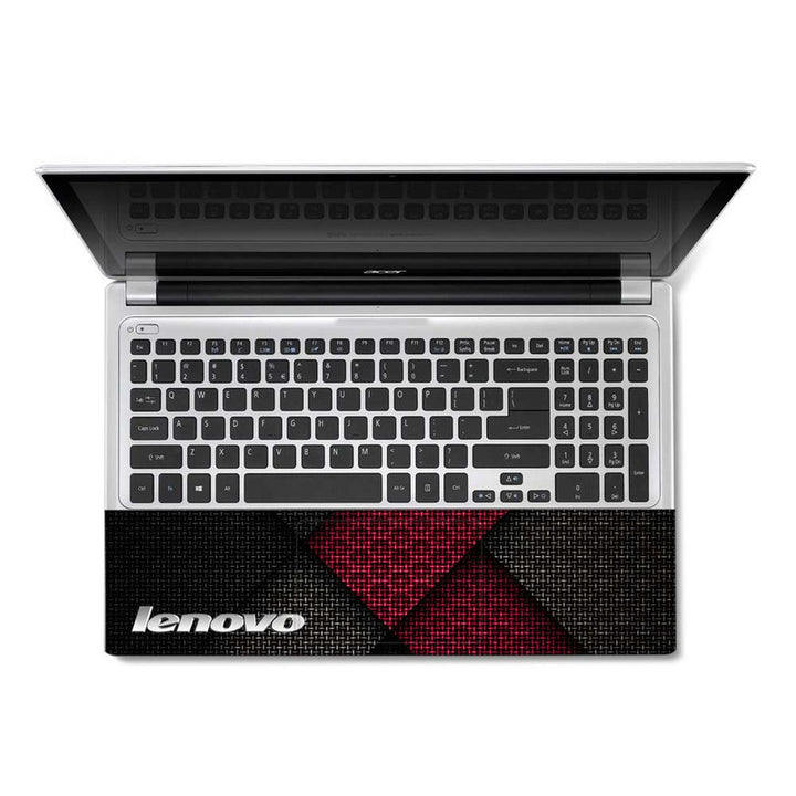 Full Panel Laptop Skin - Lenovo Red Black Abstract