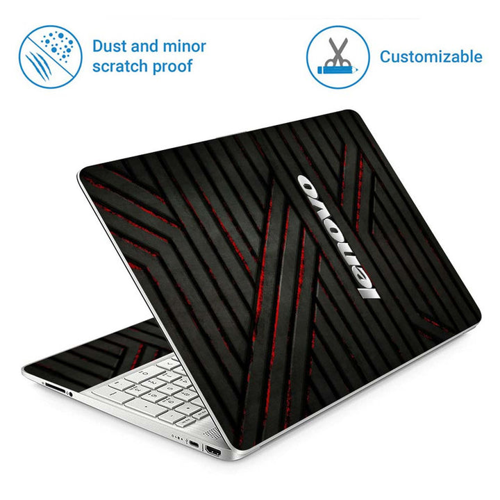 Full Panel Laptop Skin - Lenovo on Black Bars