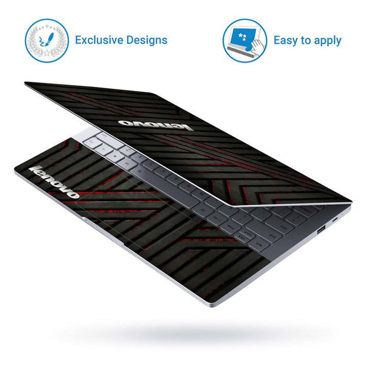 Full Panel Laptop Skin - Lenovo on Black Bars