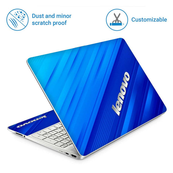 Full Panel Laptop Skin - Lenovo on Sharp Blue