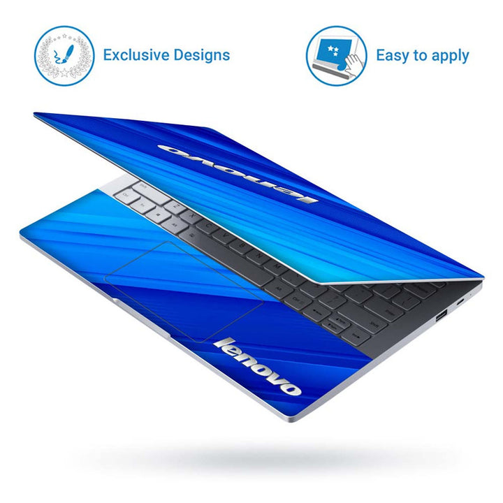 Full Panel Laptop Skin - Lenovo on Sharp Blue