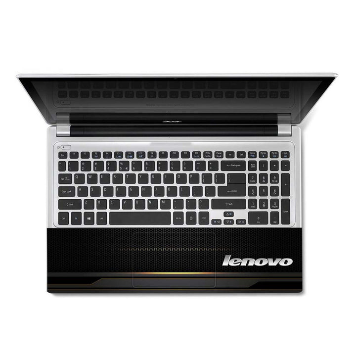 Full Panel Laptop Skin - Lenovo on Tiny Black Honeycomb