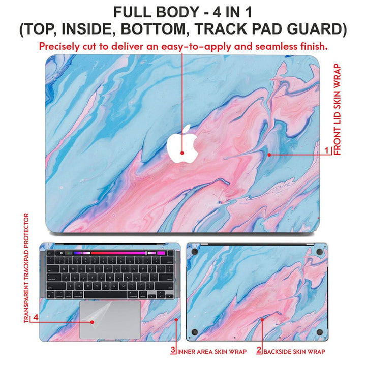 Laptop Skin for Apple MacBook - Light Megenta Blue - SkinsLegend