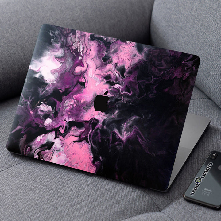 Laptop Skin for Apple MacBook - Light Megenta Stroke on Stone - SkinsLegend