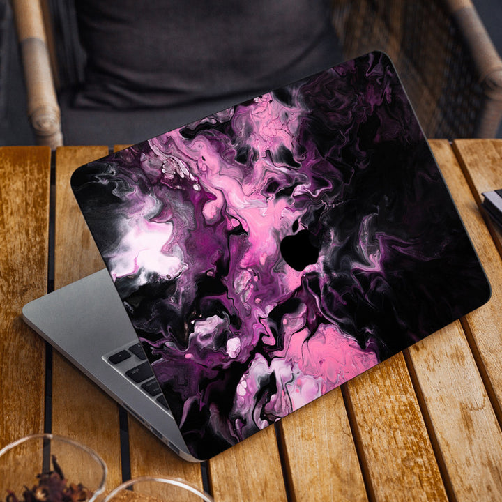 Laptop Skin for Apple MacBook - Light Megenta Stroke on Stone - SkinsLegend