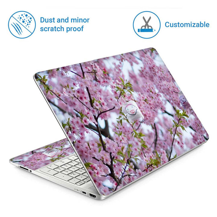 Full Panel Laptop Skin - Light Pink Flowers