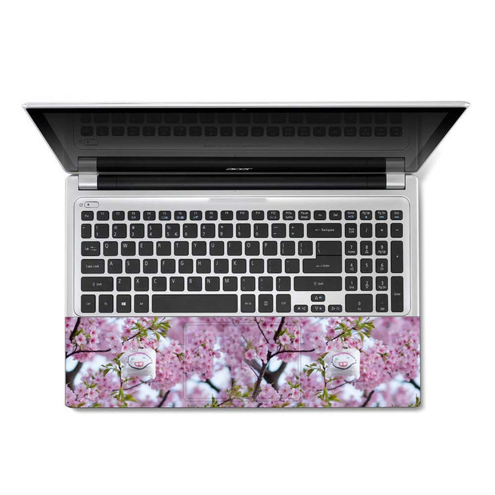 Full Panel Laptop Skin - Light Pink Flowers