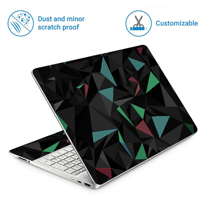 Full Panel Laptop Skin - Linen Triangles