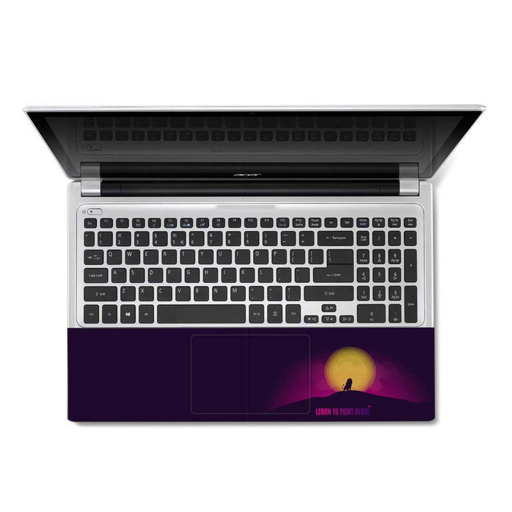 Full Panel Laptop Skin - Lion Fight Alone