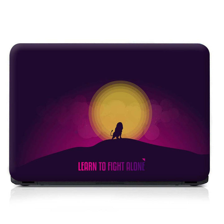 Full Panel Laptop Skin - Lion Fight Alone