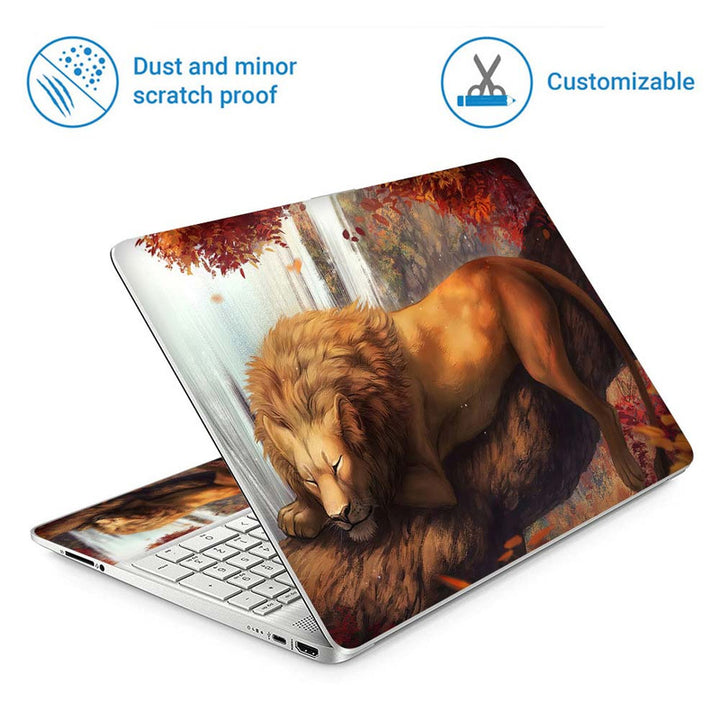 Full Panel Laptop Skin - Lion Sleeping Art