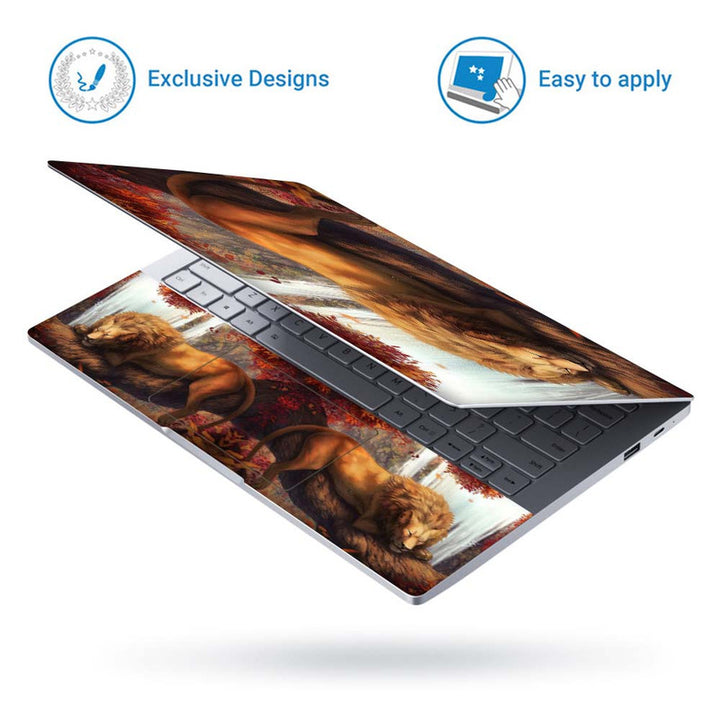 Full Panel Laptop Skin - Lion Sleeping Art