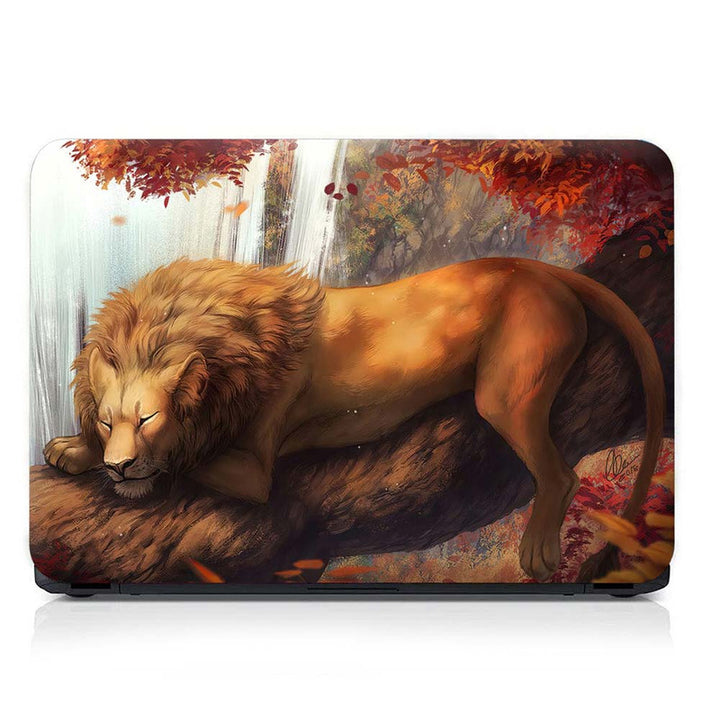 Full Panel Laptop Skin - Lion Sleeping Art