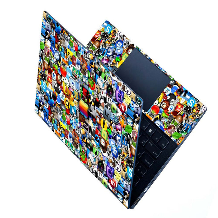 Full Panel Laptop Skin - Logo Sticker Bomb