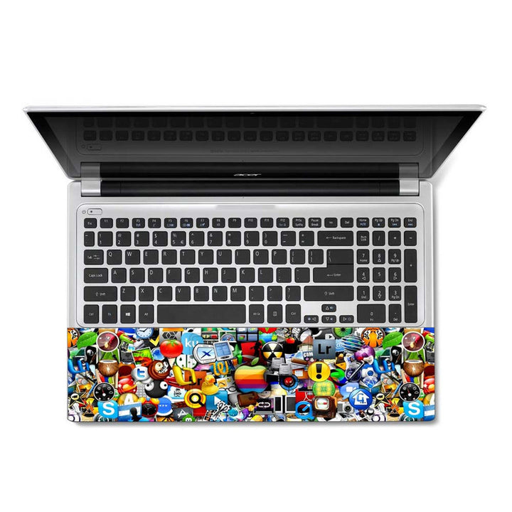 Full Panel Laptop Skin - Logo Sticker Bomb