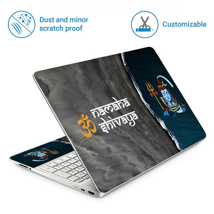 Full Panel Laptop Skin - Lord Shiva Black Sand