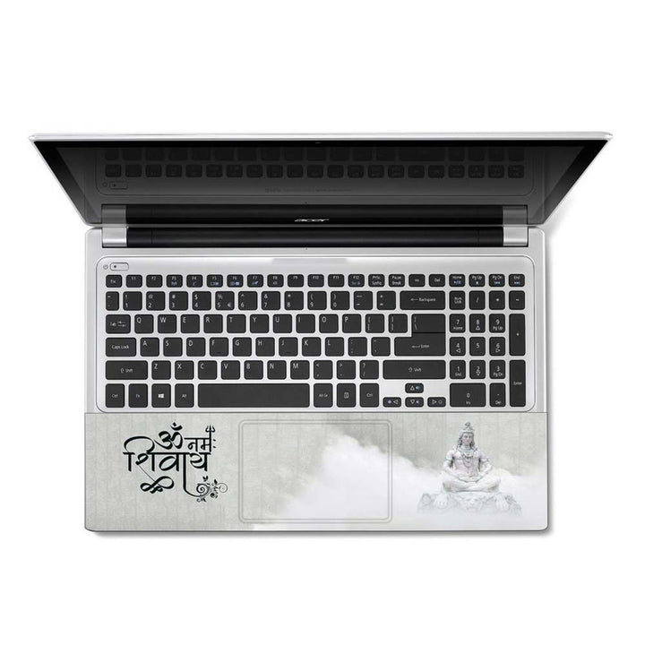 Full Panel Laptop Skin - Lord Shiva White