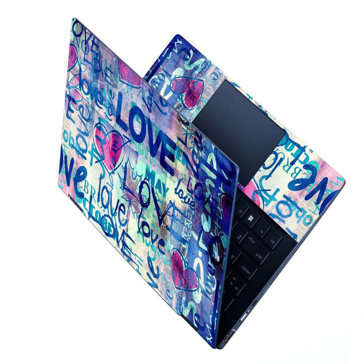 Full Panel Laptop Skin - Love Blue