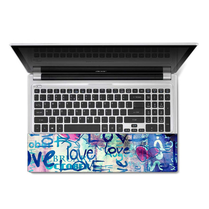 Full Panel Laptop Skin - Love Blue