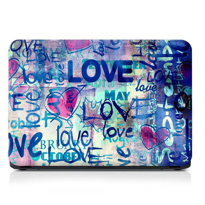 Full Panel Laptop Skin - Love Blue