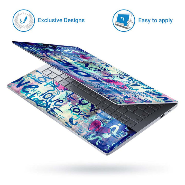 Full Panel Laptop Skin - Love Blue