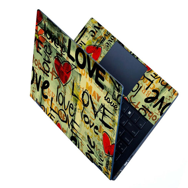 Full Panel Laptop Skin - Love Yellow