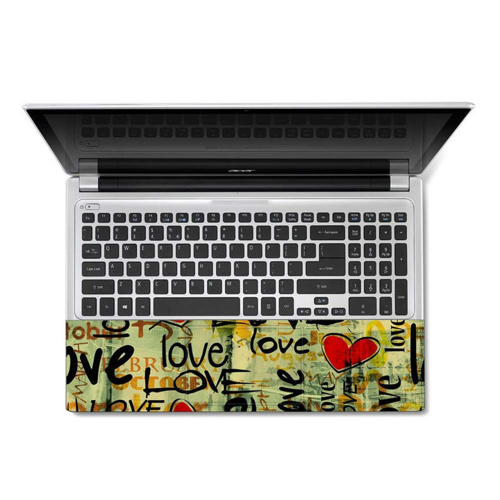 Full Panel Laptop Skin - Love Yellow