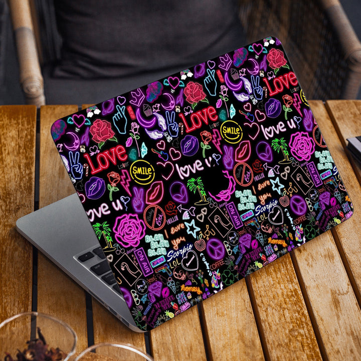 Laptop Skin for Apple MacBook - Love You Neon - SkinsLegend