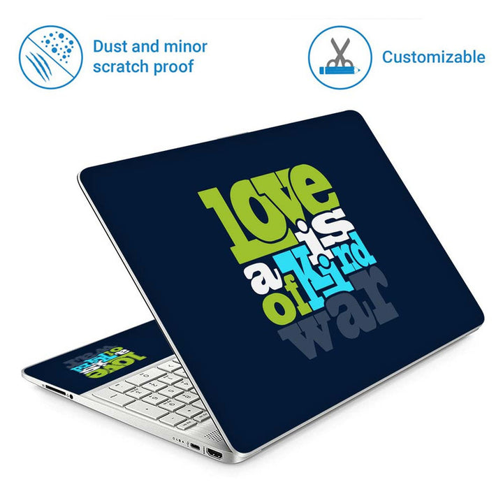 Full Panel Laptop Skin - Love is A Kind of War