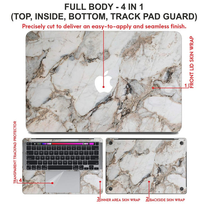 Laptop Skin for Apple MacBook - Marble D038 - SkinsLegend