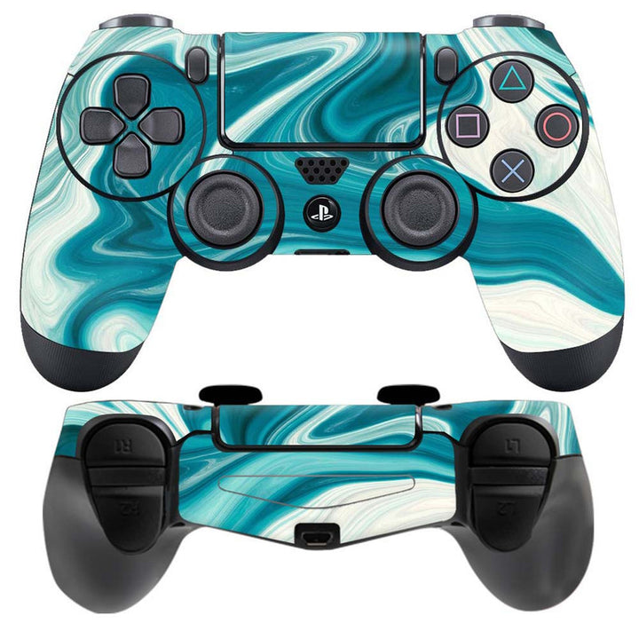 Skin Wrap Vinyl Sticker for DualShock 4 Wireless Controller- Marble Texture Green