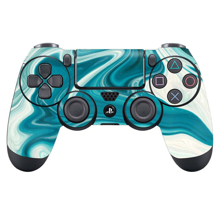 Skin Wrap Vinyl Sticker for DualShock 4 Wireless Controller- Marble Texture Green